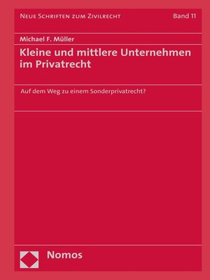 cover image of Kleine und mittlere Unternehmen im Privatrecht